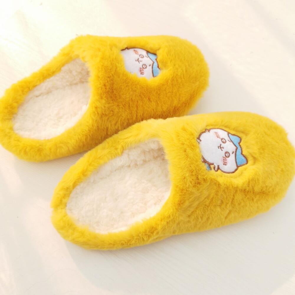 Winter Clothing Girls - Cartoon Home Plush Slippers Chiikawa Kawaii