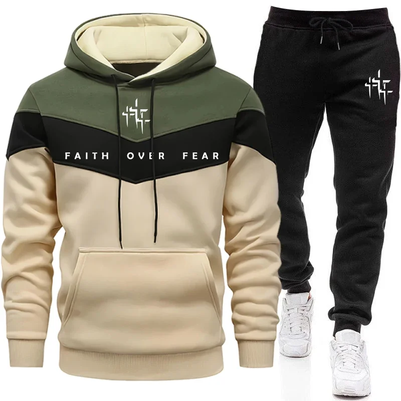 Faith Over Fear Men's Tracksui - đánh giá và giá Winter Clothing Pants