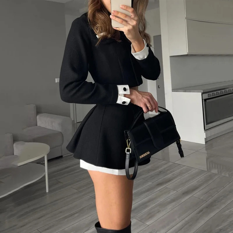 TARUXY Tweed Shorts Skirt Two  - đánh giá và giá Winter Clothing For Sale