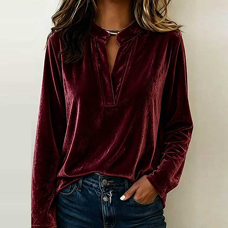 Fashion Velvet Blouse Women Lo - đánh giá và giá Winter Clothing Girls