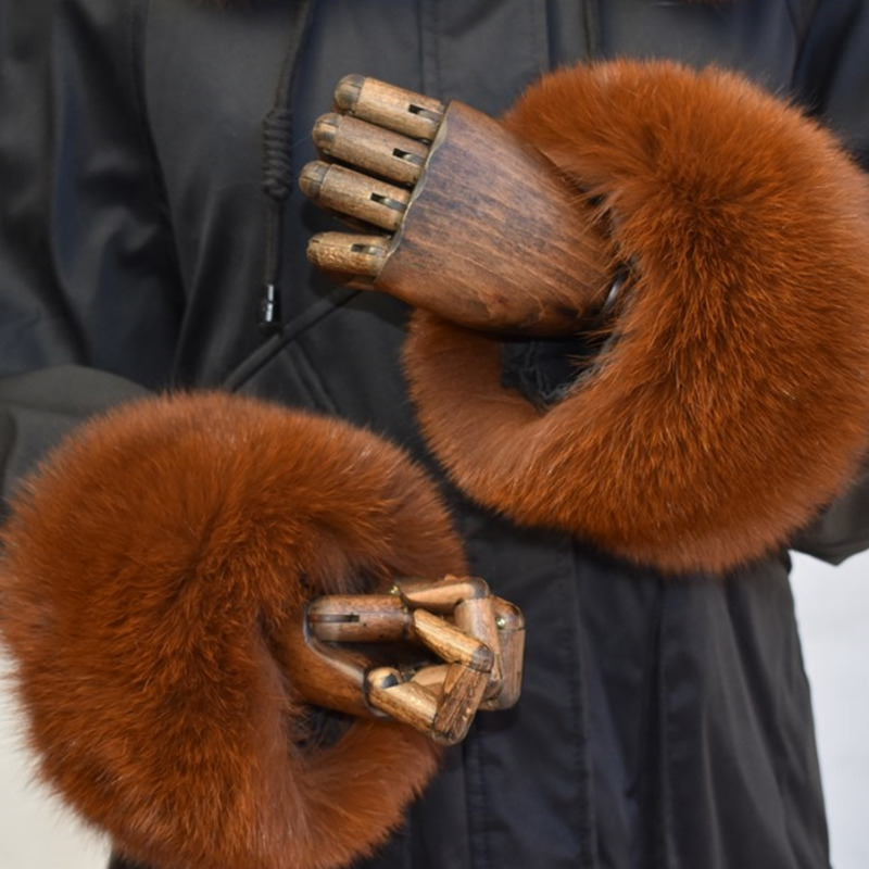 Fox Fur Cuffs For Women Whole  - đánh giá và giá Winter Clothing For Sale