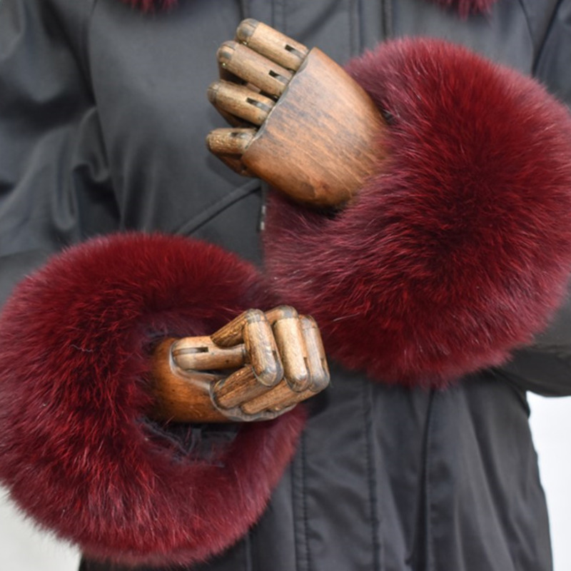 Fox Fur Cuffs For Women Whole  - đánh giá và giá Winter Clothing For Sale