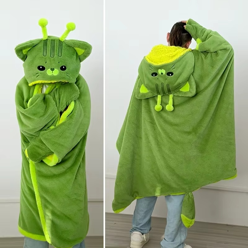 Cartoon Cute Alien Cat Hooded  - đánh giá và giá Winter Clothing Girls
