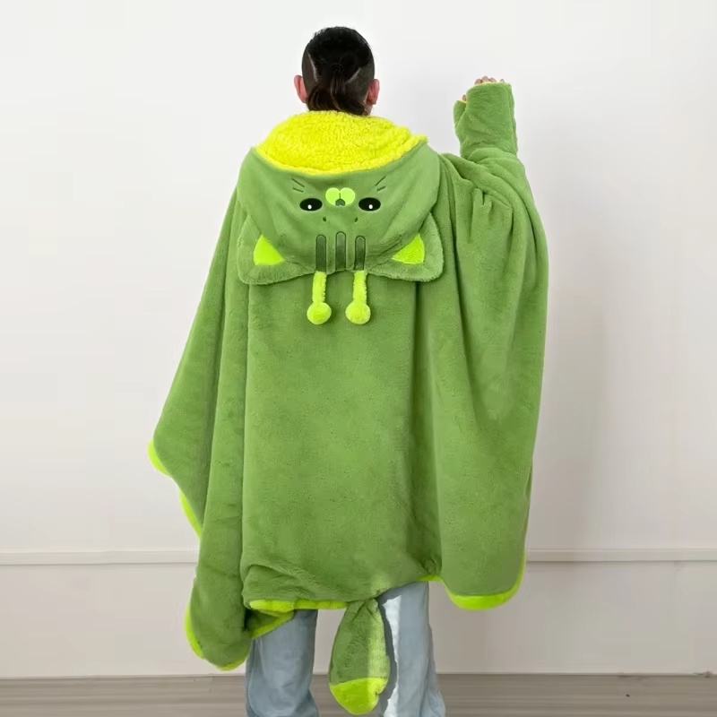 Cartoon Cute Alien Cat Hooded  - đánh giá và giá Winter Clothing Girls