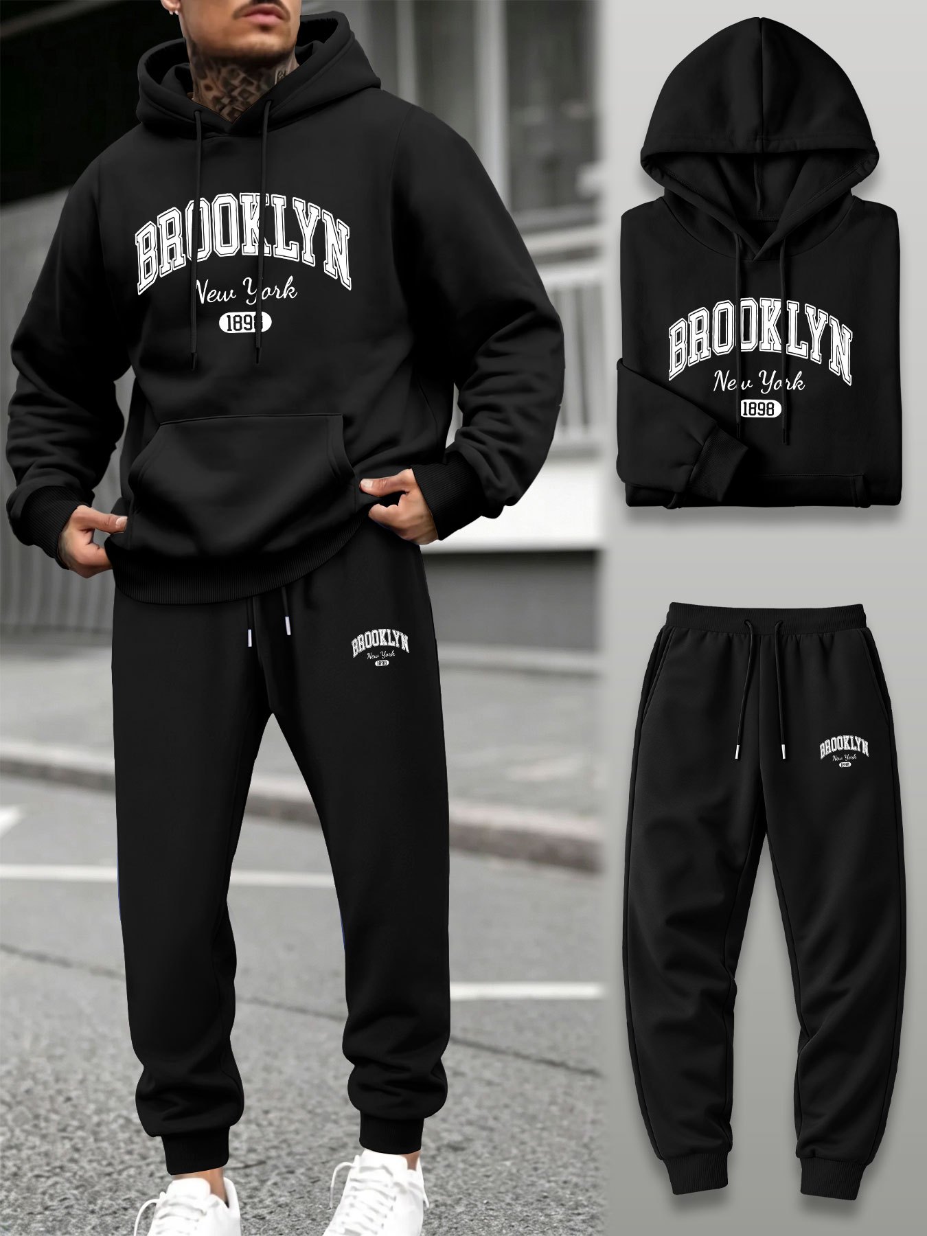 Men 2 Piece Tracksuit Hoodie J - đánh giá và giá Winter Clothing Pants