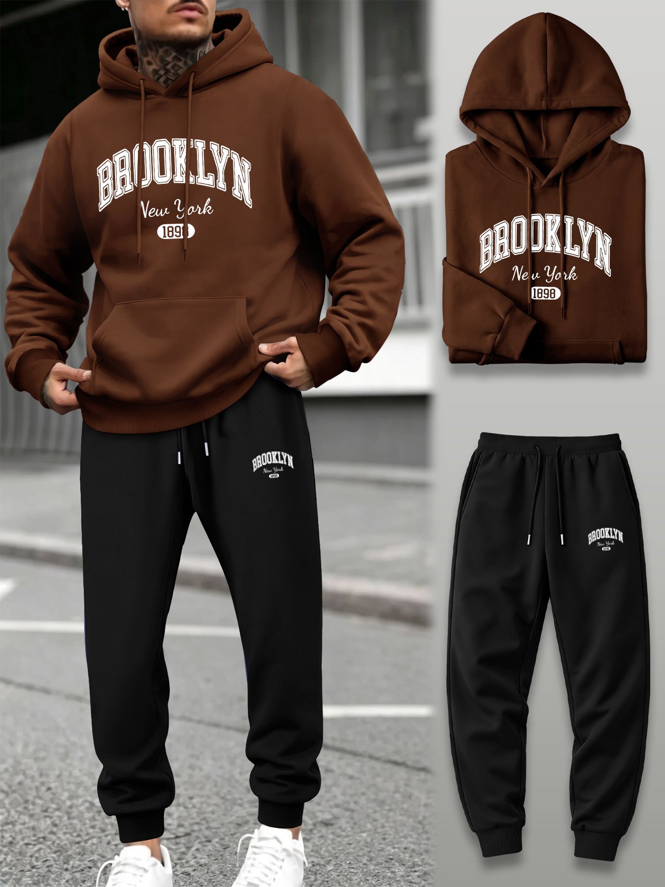 Men 2 Piece Tracksuit Hoodie J - đánh giá và giá Winter Clothing Pants