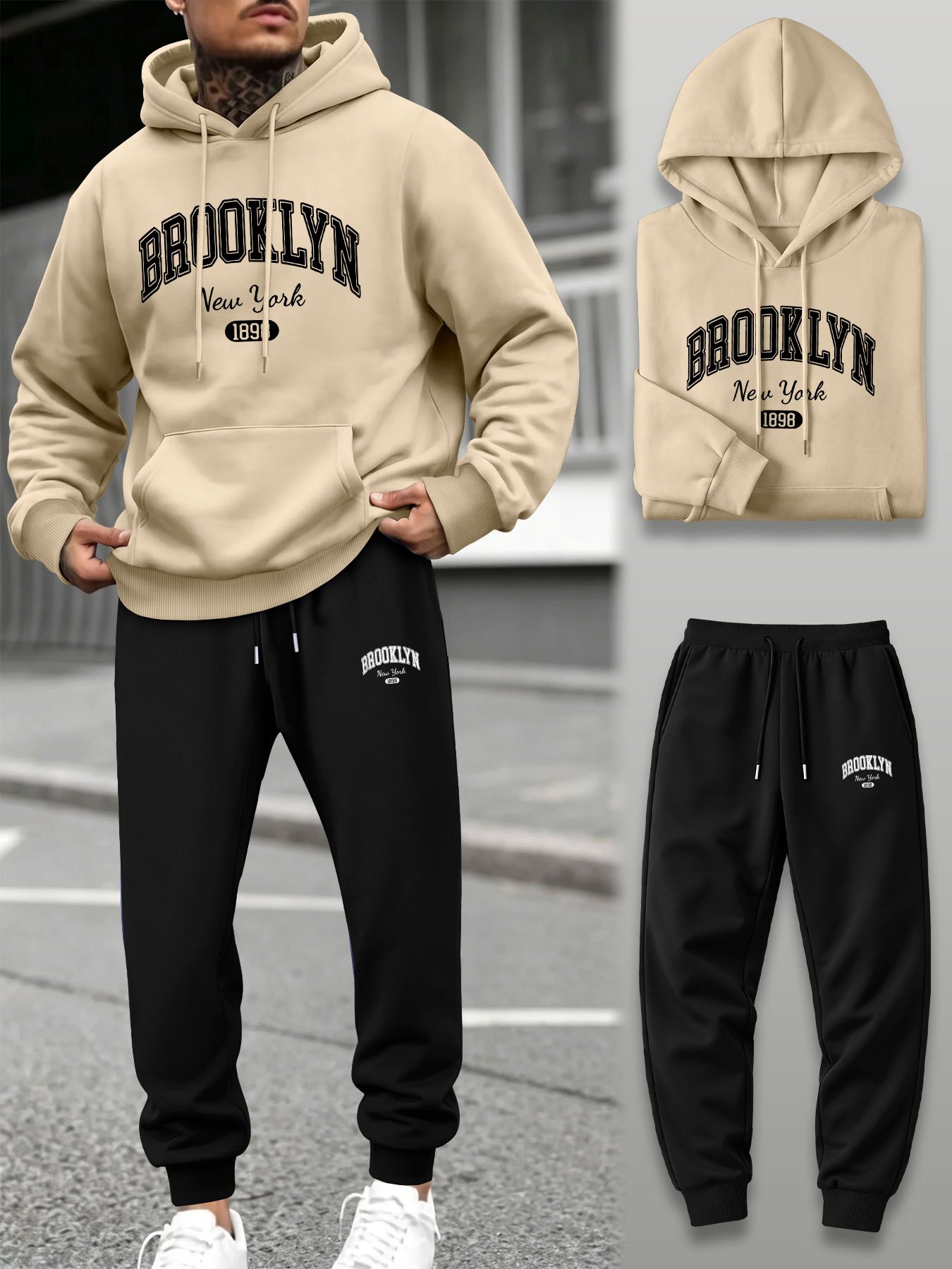 Men 2 Piece Tracksuit Hoodie J - đánh giá và giá Winter Clothing Pants