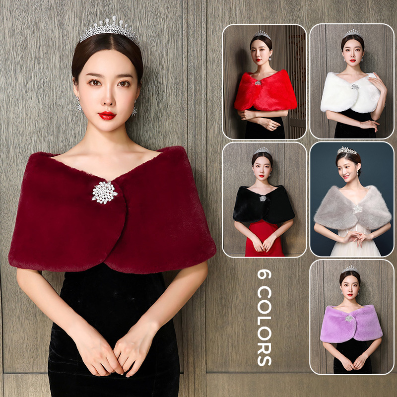 Phụ Nữ Cô Dâu Khăn Choàng Cưới - đánh giá và giá Winter Clothing For Sale