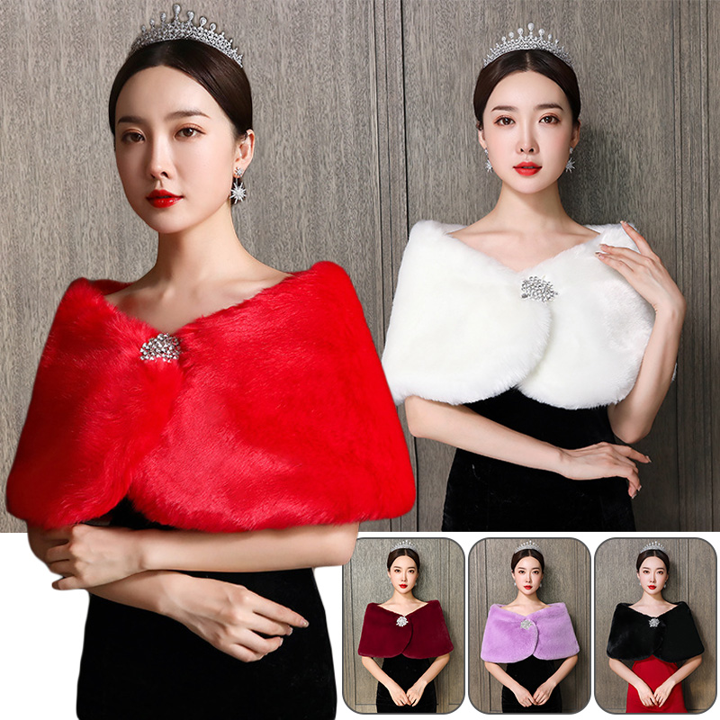 Phụ Nữ Cô Dâu Khăn Choàng Cưới - đánh giá và giá Winter Clothing For Sale